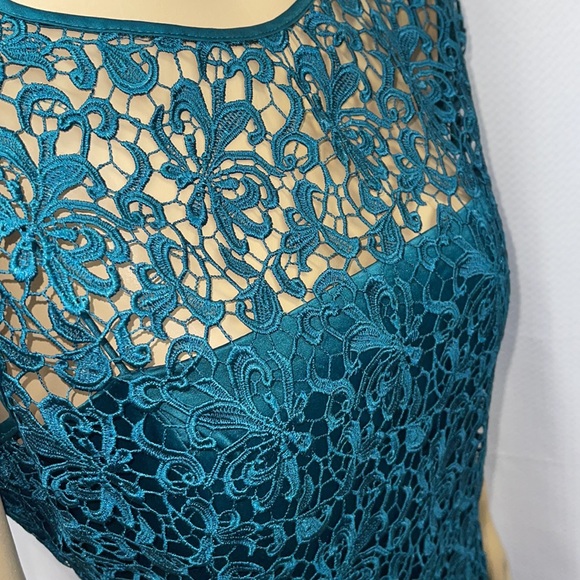 Adrianna Papell Lace Cap Sleeve Dress - Picture 6 of 13